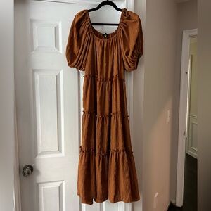 Boho Puff sleeve Maxi Dress